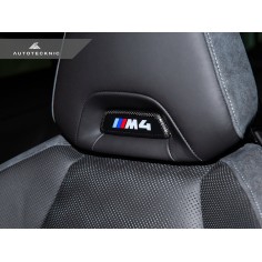 AutoTecknic BMW M Front Seat Dry Carbon Illuminated Emblem Surround | BM-0800