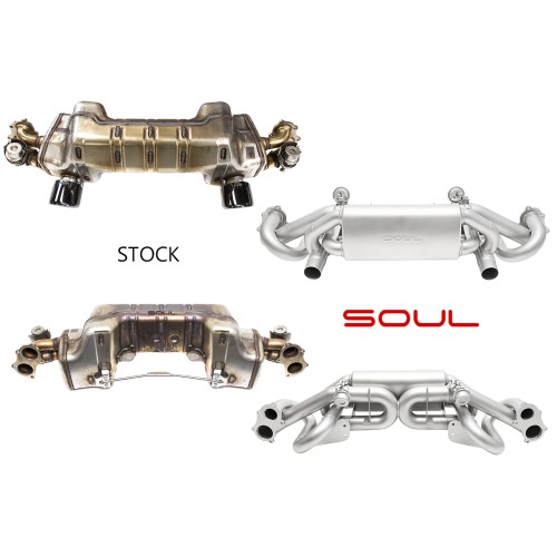 Porsche 718 GT4 / Spyder / GTS 4.0L SOUL Competition Over Axle Pipes