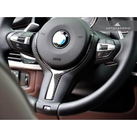 AutoTecknic Carbon Fiber M-Sport Steering Wheel Trim - F22 2-Series | F30 3-Series | F32 4-Series
